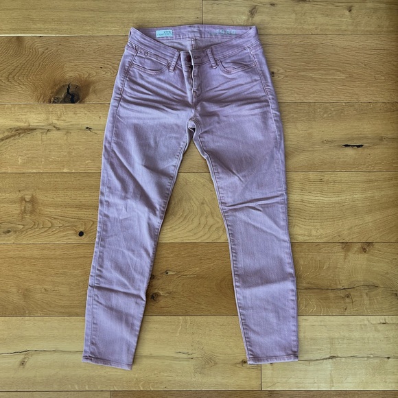 Gap Always Skinny Dusty Pink Stretch Cropped Skinny Jeans, Size 27 Size 4 - Picture 1 of 8